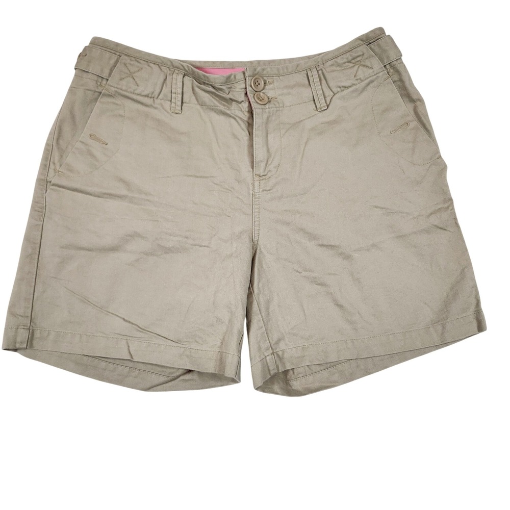 Vintage 90s G.H. Bass Khaki Utility Shorts Pink Lined Sz 10 Hong Kong